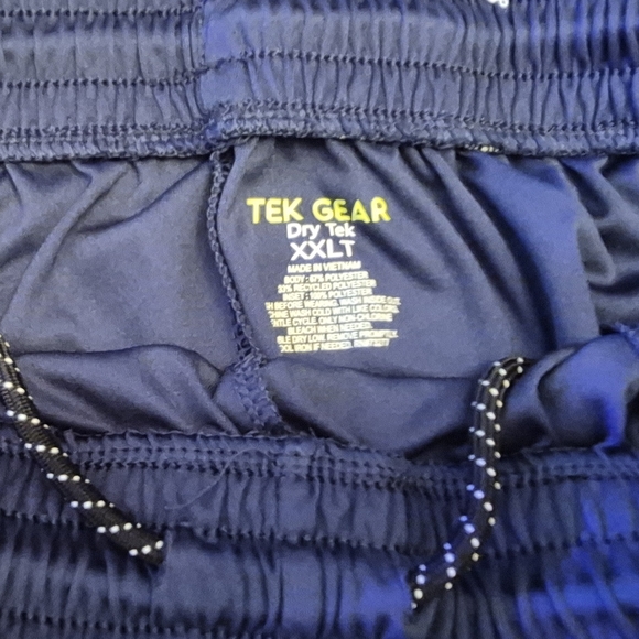 Men's Navy Blue And White Athletic Shorts - Picture 3 of 4